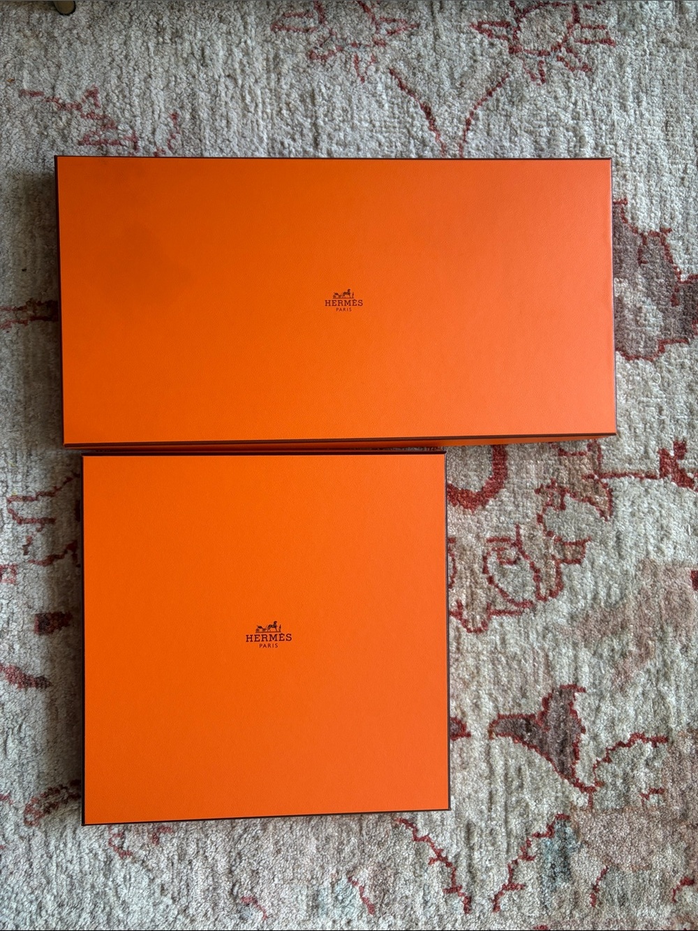 Hermès Orange Gift Box Set with Ribbon